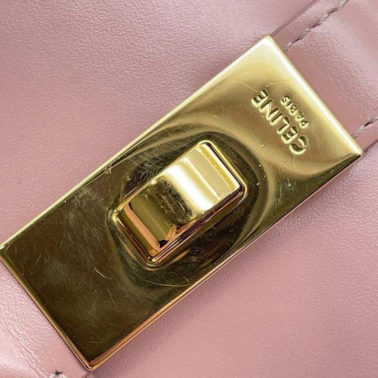 Pre Owned Celine  Pink Leather Small Busas 16 Shoulder Bag