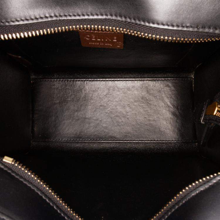 Pre Owned Celine Tricolor Leather Nano Luggage Tote
