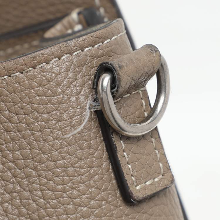 Pre Owned Celine Taupe Leather Nano Luggage Tote