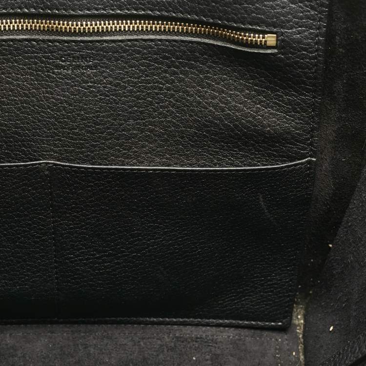 Pre Owned Celine Black Leather Mini Tie Tote