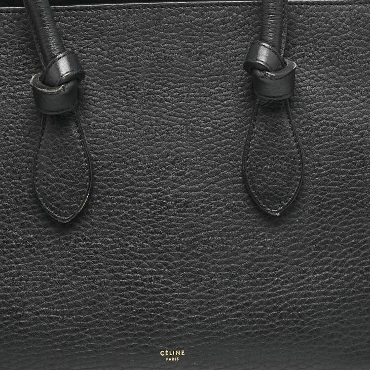 Pre Owned Celine Black Leather Mini Tie Tote