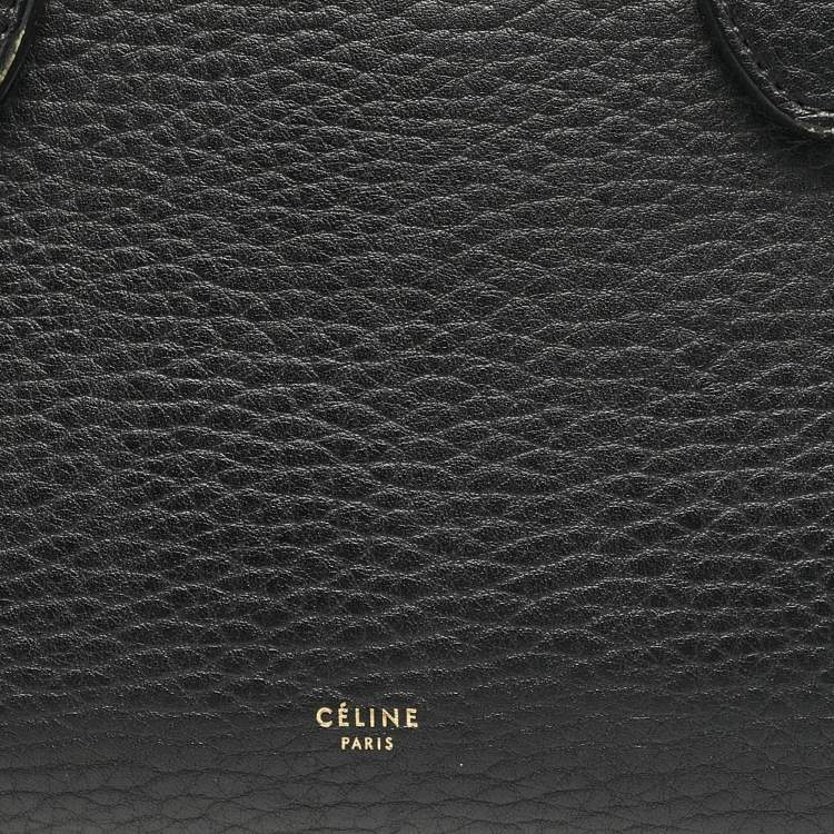Pre Owned Celine Black Leather Mini Tie Tote