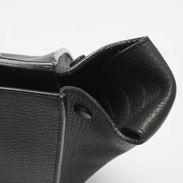 Pre Owned Celine Black Leather Mini Tie Tote