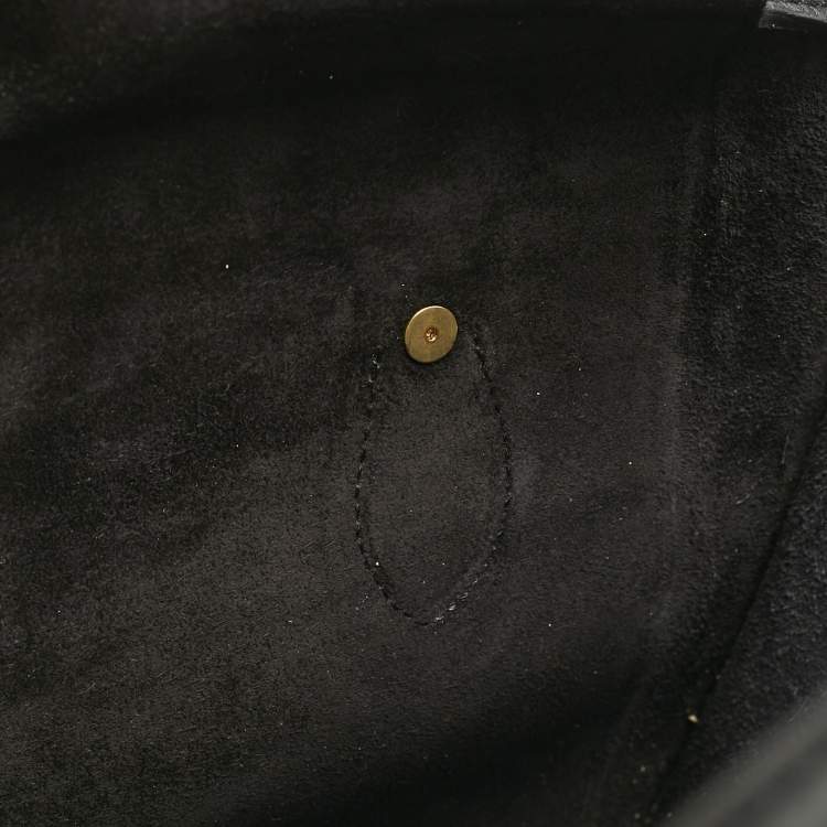 Pre Owned Celine Black Leather Mini Tie Tote