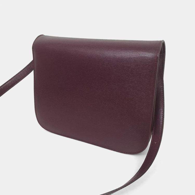Pre Owned Celine Purple Classic Leather Box Bag