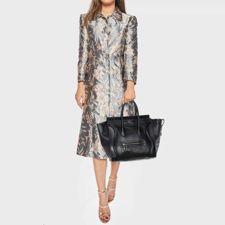Pre Owned Celine Black Leather Mini Luggage Tote