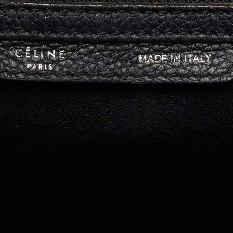 Pre Owned Celine Black Leather Mini Luggage Tote