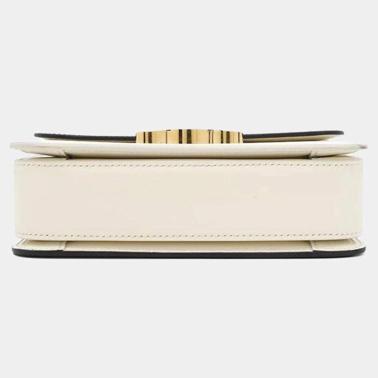 Pre Owned Celine Teen Garance Black/White Patent Leather Shoulder Bag