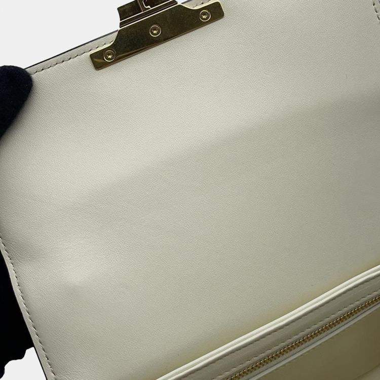 Pre Owned Celine Teen Garance Black/White Patent Leather Shoulder Bag