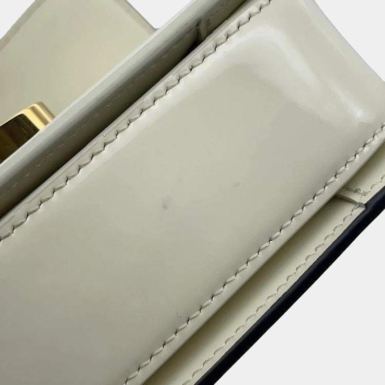 Pre Owned Celine Teen Garance Black/White Patent Leather Shoulder Bag