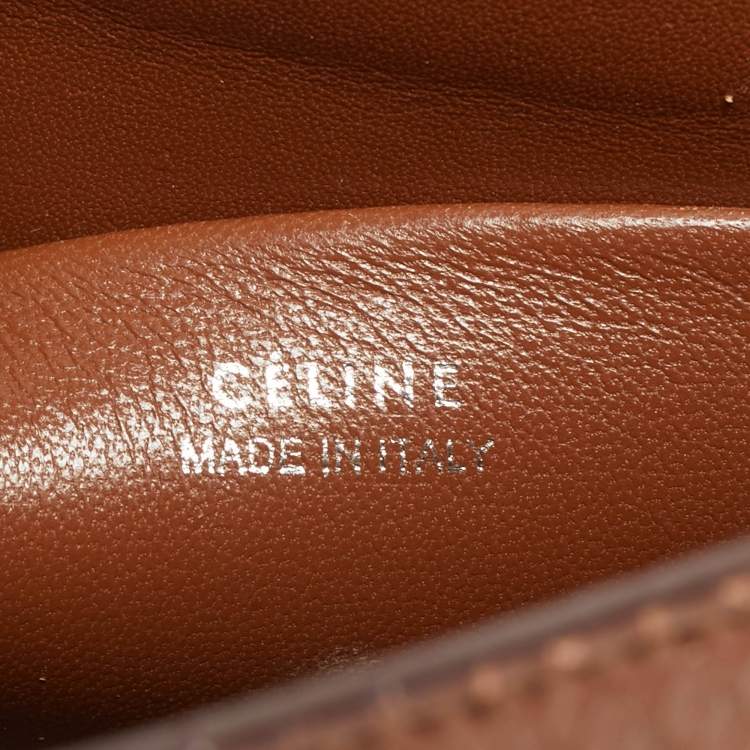 Pre Owned Celine Brown Python Small Trotteur Crossbody Bag