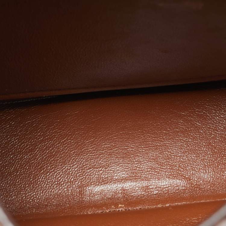 Pre Owned Celine Brown Python Small Trotteur Crossbody Bag