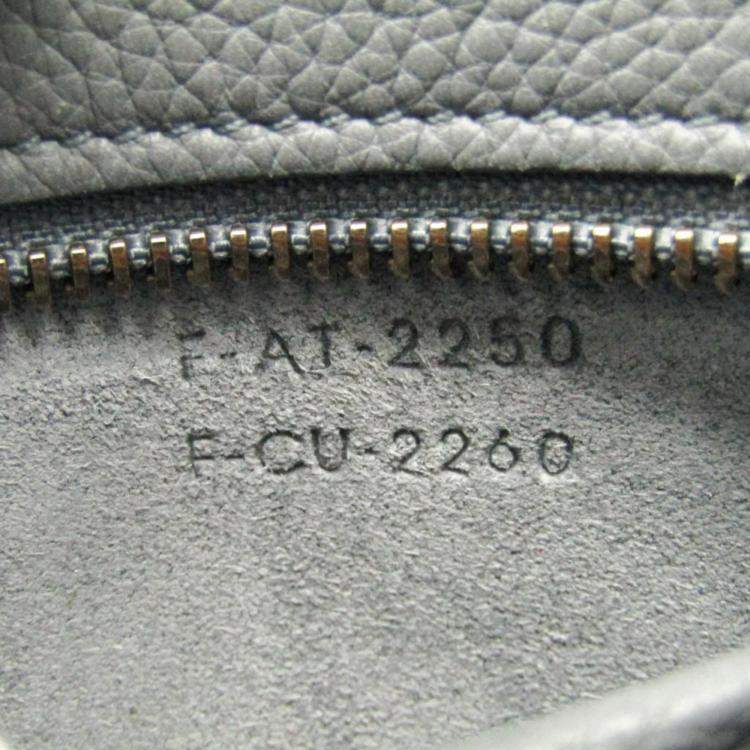 Pre Owned Celine Luggage Nano Gray Leather Top Handle Bag