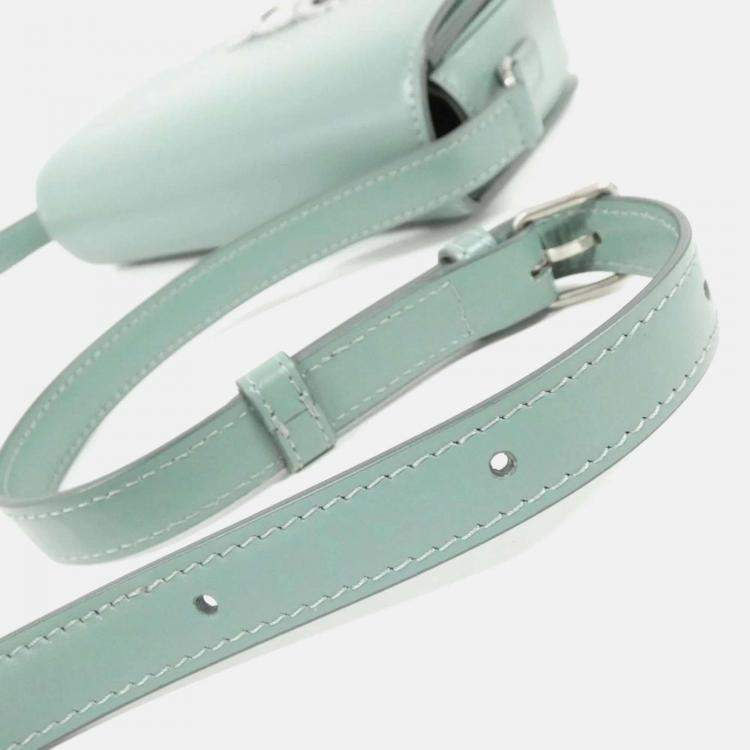 Pre Owned Celine Teen Triomphe Green Leather Handbag