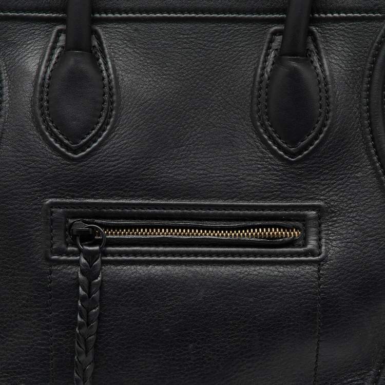 Pre Owned Celine Black Leather Large Phantom Luggage Tote