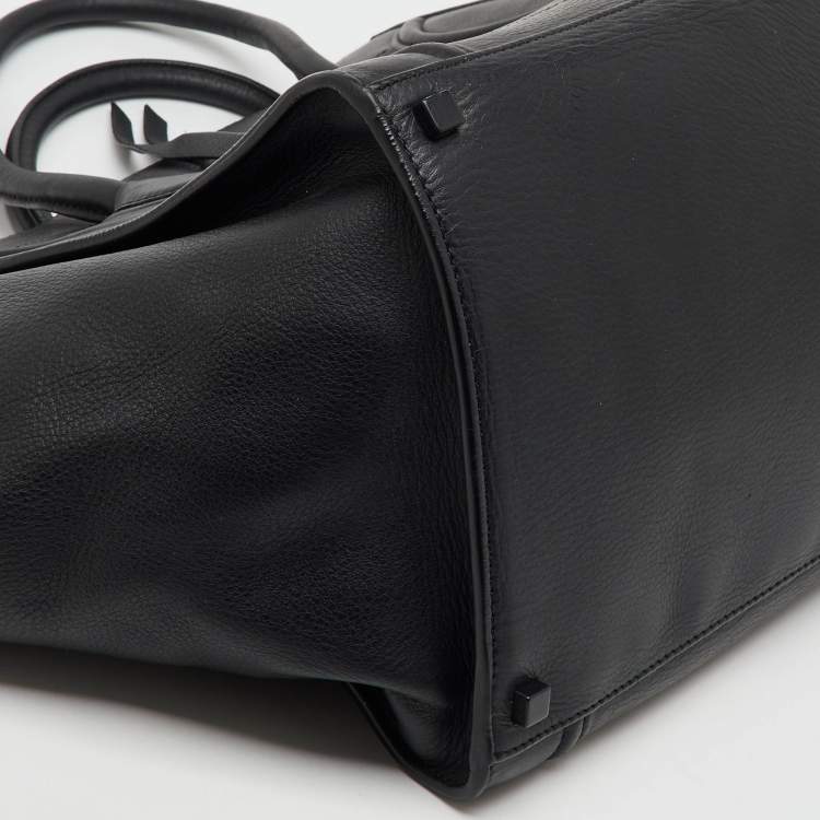 Pre Owned Celine Black Leather Large Phantom Luggage Tote