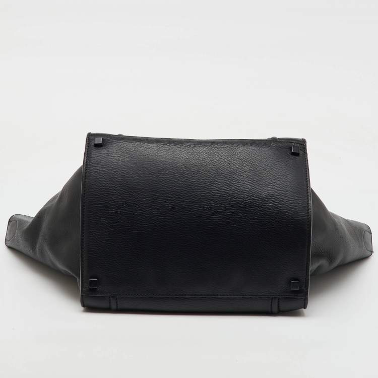 Pre Owned Celine Black Leather Large Phantom Luggage Tote