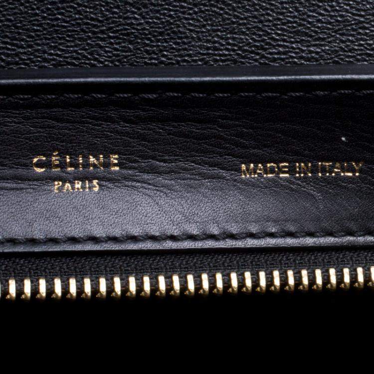 Pre Owned Celine Tri Color Leather and Snakeskin Medium Trapeze Tote