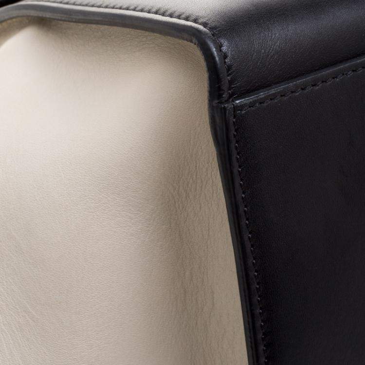 Pre Owned Celine Tri Color Leather and Snakeskin Medium Trapeze Tote