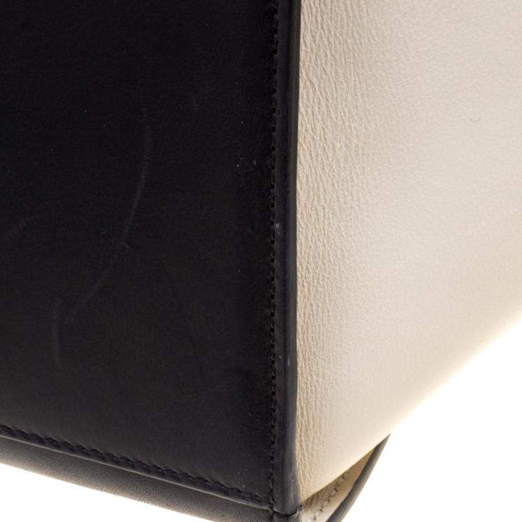 Pre Owned Celine Tri Color Leather and Snakeskin Medium Trapeze Tote