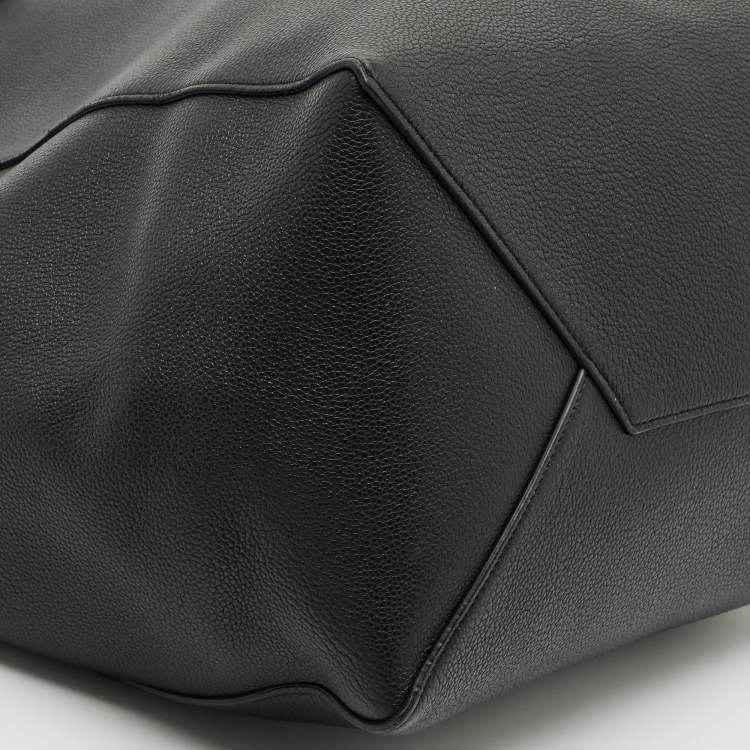 Pre Owned Celine Black Leather Medium Cabas Phantom Tote