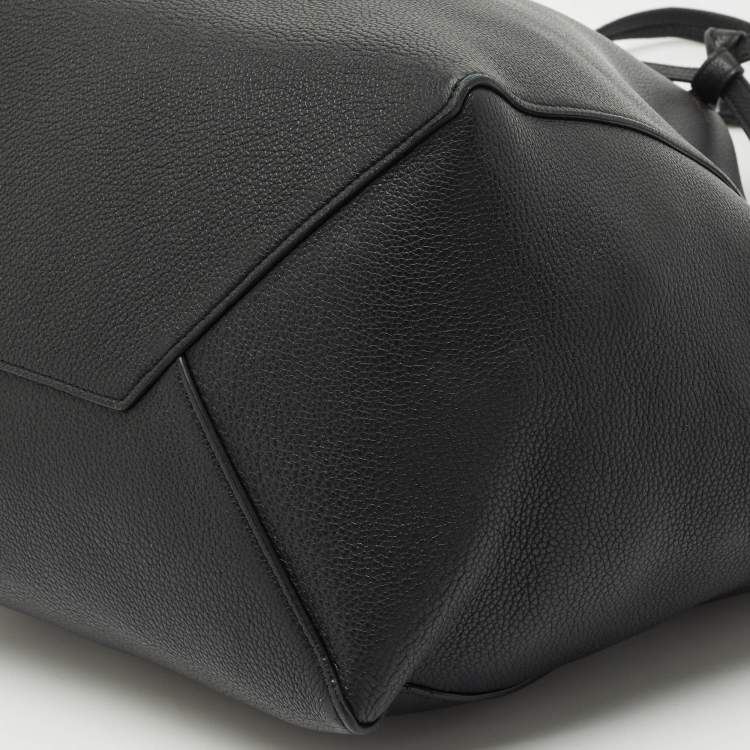 Pre Owned Celine Black Leather Medium Cabas Phantom Tote