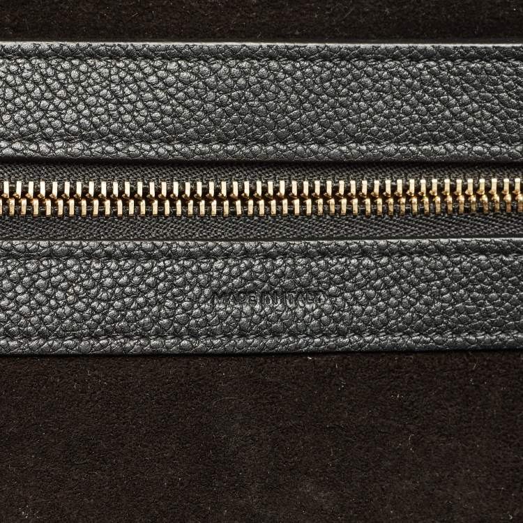 Pre Owned Celine Black Leather Medium Cabas Phantom Tote