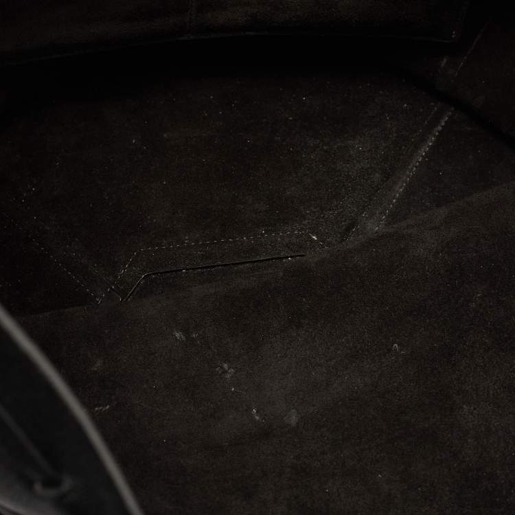 Pre Owned Celine Black Leather Medium Cabas Phantom Tote