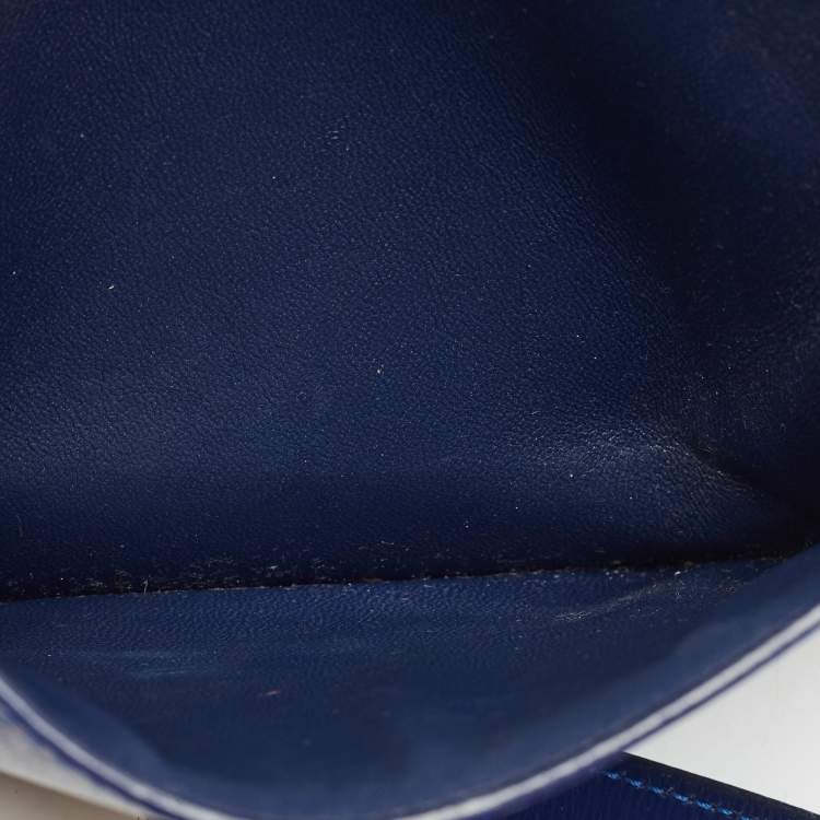 Pre Owned Celine Blue Leather Small Classic Box Flap Bag