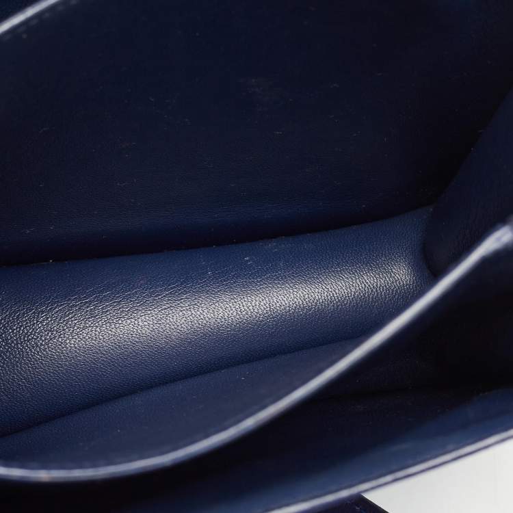 Pre Owned Celine Blue Leather Small Classic Box Flap Bag
