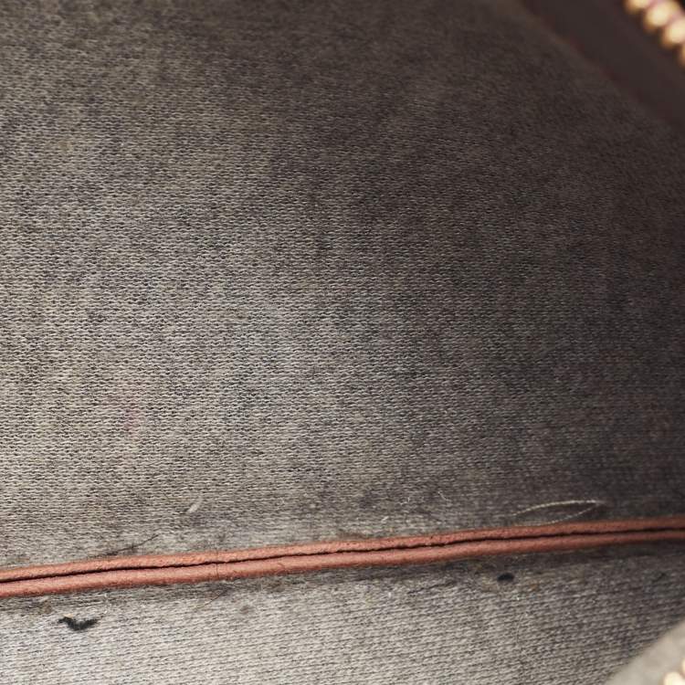 Pre Owned Celine Burgundy Leather Small Trio Crossbody Bag
