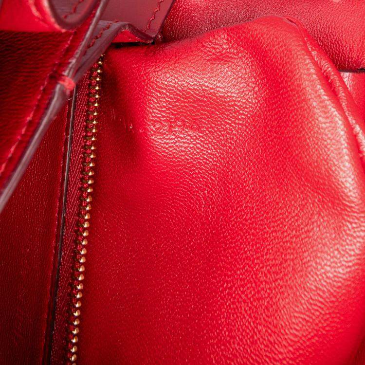 Pre Owned Celine Red Small Calfskin Classic Box