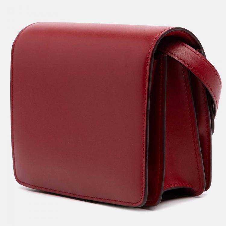 Pre Owned Celine Red Small Calfskin Classic Box