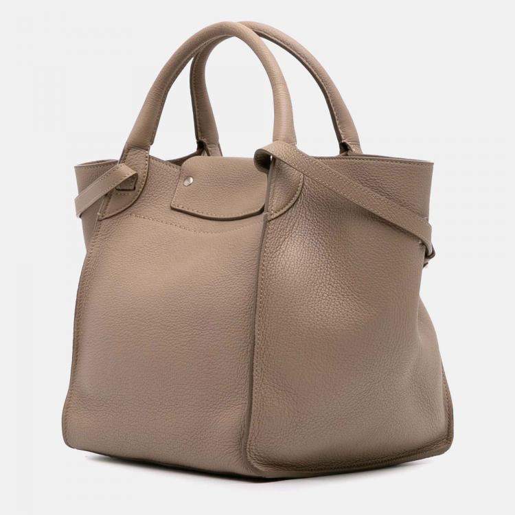 Pre Owned Celine Brown Small Grained Calfskin Big Bag