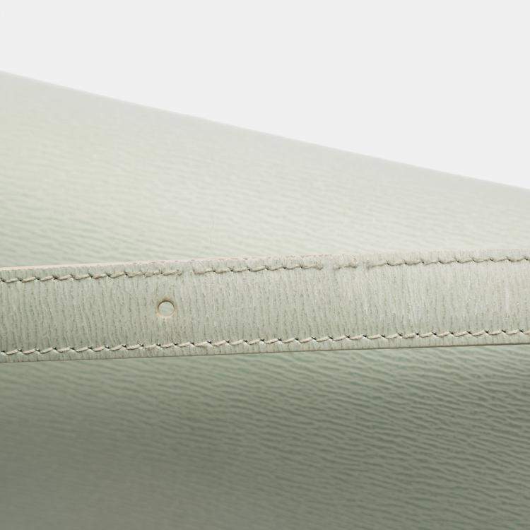 Pre Owned Celine Green Medium Calfskin Classic Box