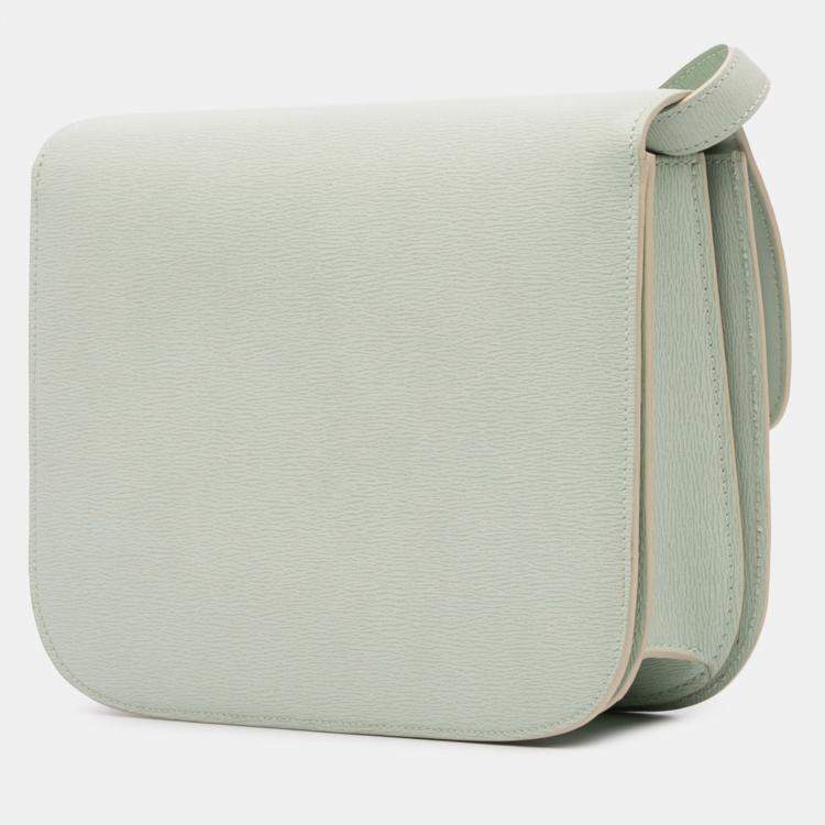Pre Owned Celine Green Medium Calfskin Classic Box