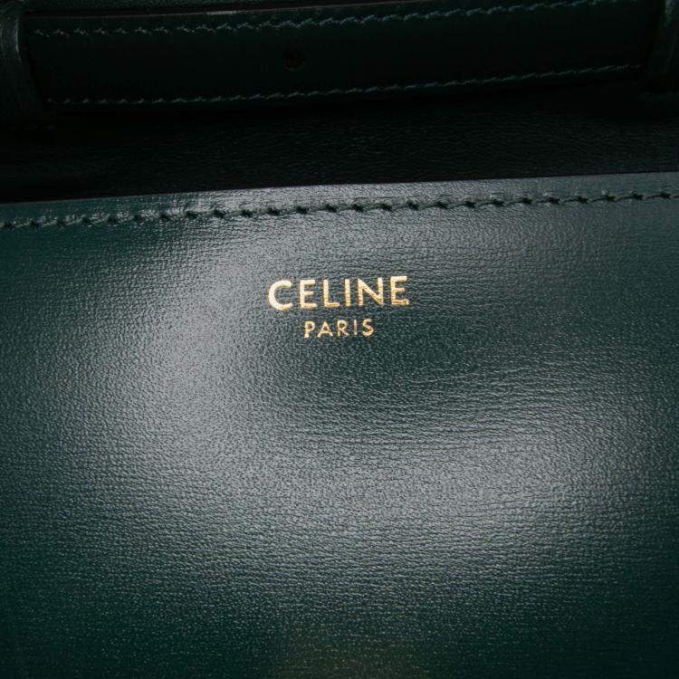 Pre Owned Celine Green Small Calfskin Classic Box
