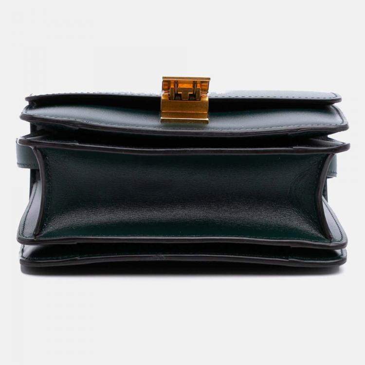 Pre Owned Celine Green Small Calfskin Classic Box