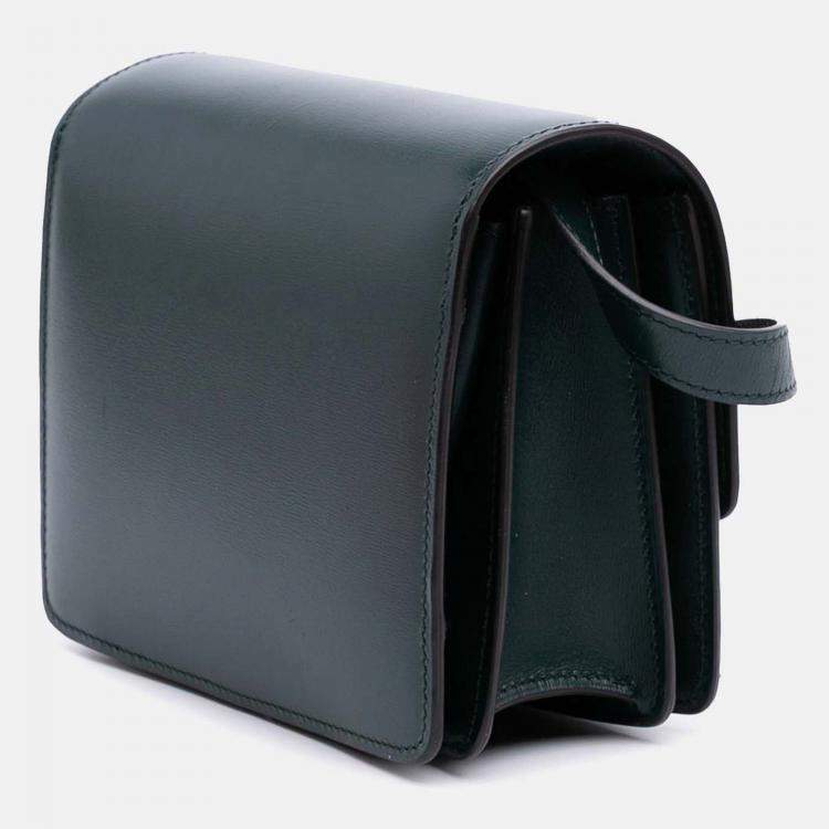 Pre Owned Celine Green Small Calfskin Classic Box