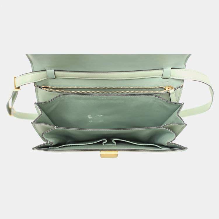 Pre Owned Celine Green Leather Box Bag