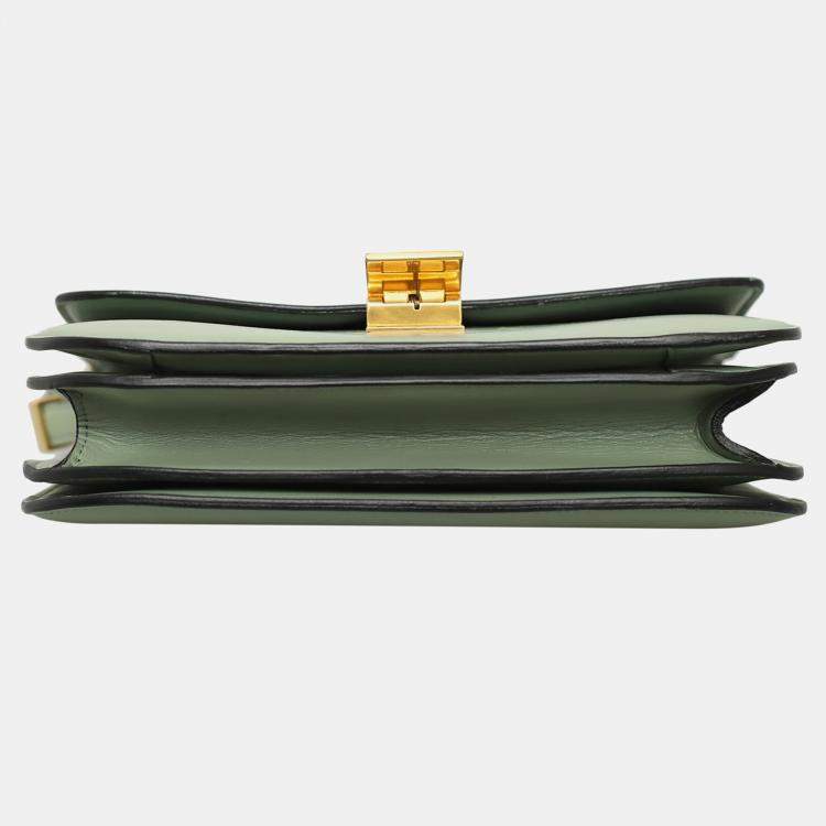 Pre Owned Celine Green Leather Box Bag