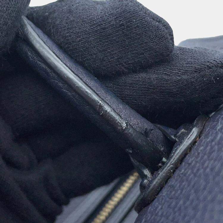 Pre Owned Celine Navy Leather Nano Luggage Shopper Tote
