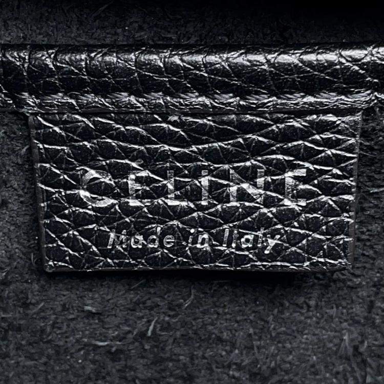 Pre Owned Celine Luggage Shopper Nano Black Leather Tote Bag