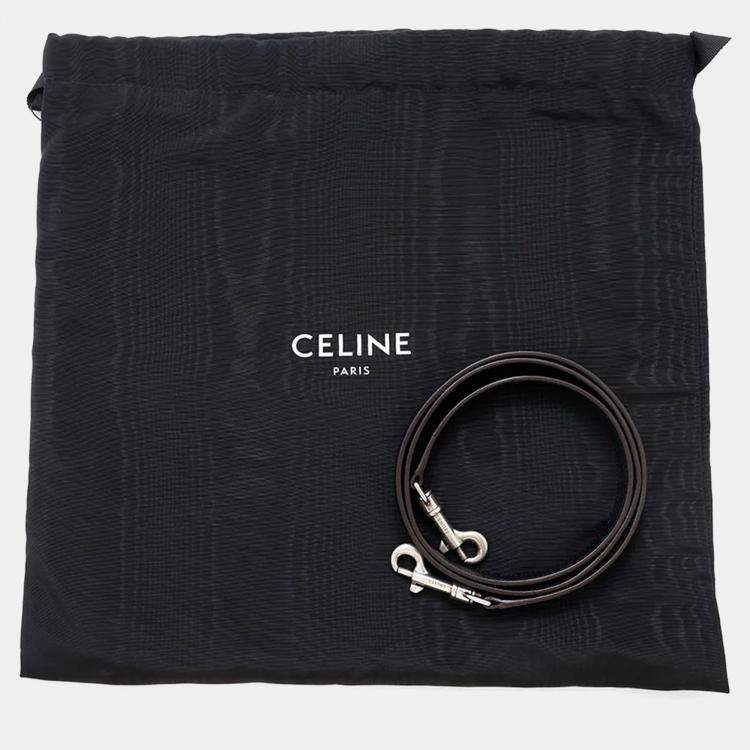 Pre Owned Celine Luggage Shopper Nano Black Leather Tote Bag