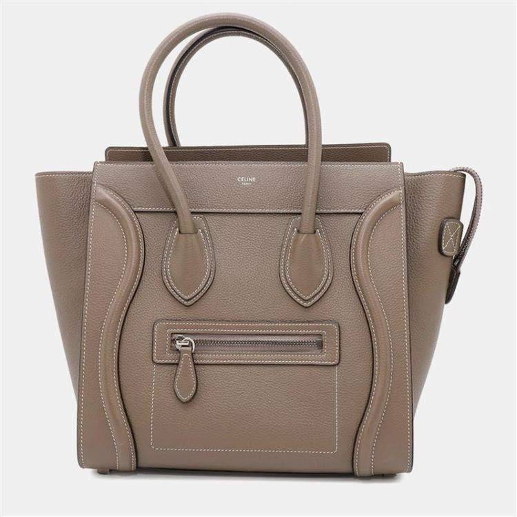 Pre Owned Celine Luggage Shopper Micro Suri Leather Tote Bag