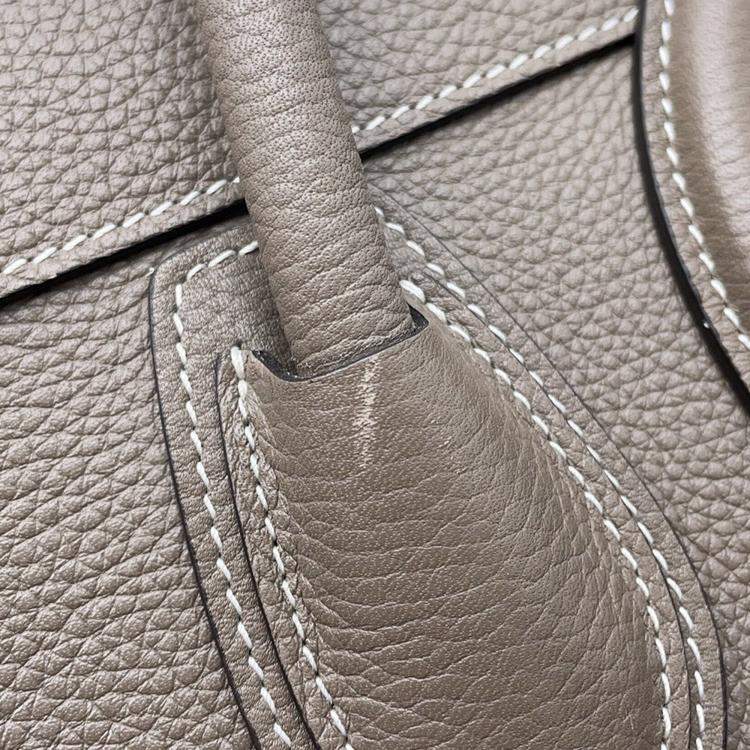 Pre Owned Celine Luggage Shopper Micro Suri Leather Tote Bag