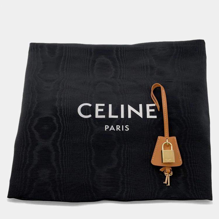 Pre Owned Celine Horizontal Cabas White/Brown Canvas Leather Tote Bag