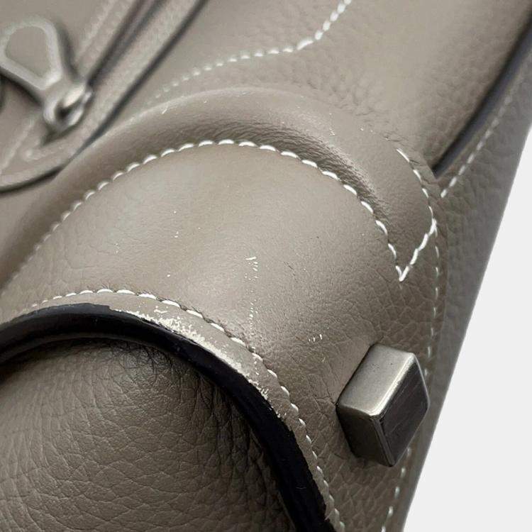 Pre Owned Celine Luggage Micro Shopper Suri Leather Tote Bag