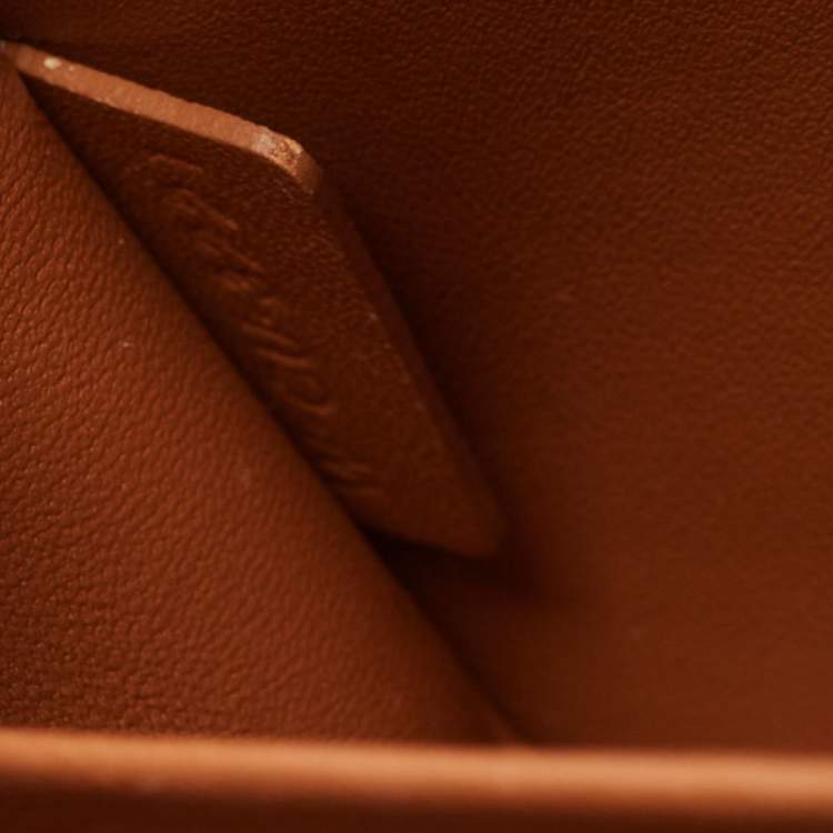 Pre Owned Celine Brown Leather Triomphe Claude Shoulder Bag