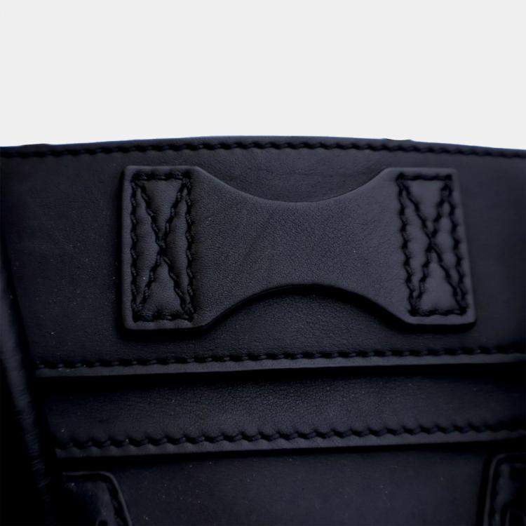 Pre Owned Celine Black Mini Calfskin Luggage Tote
